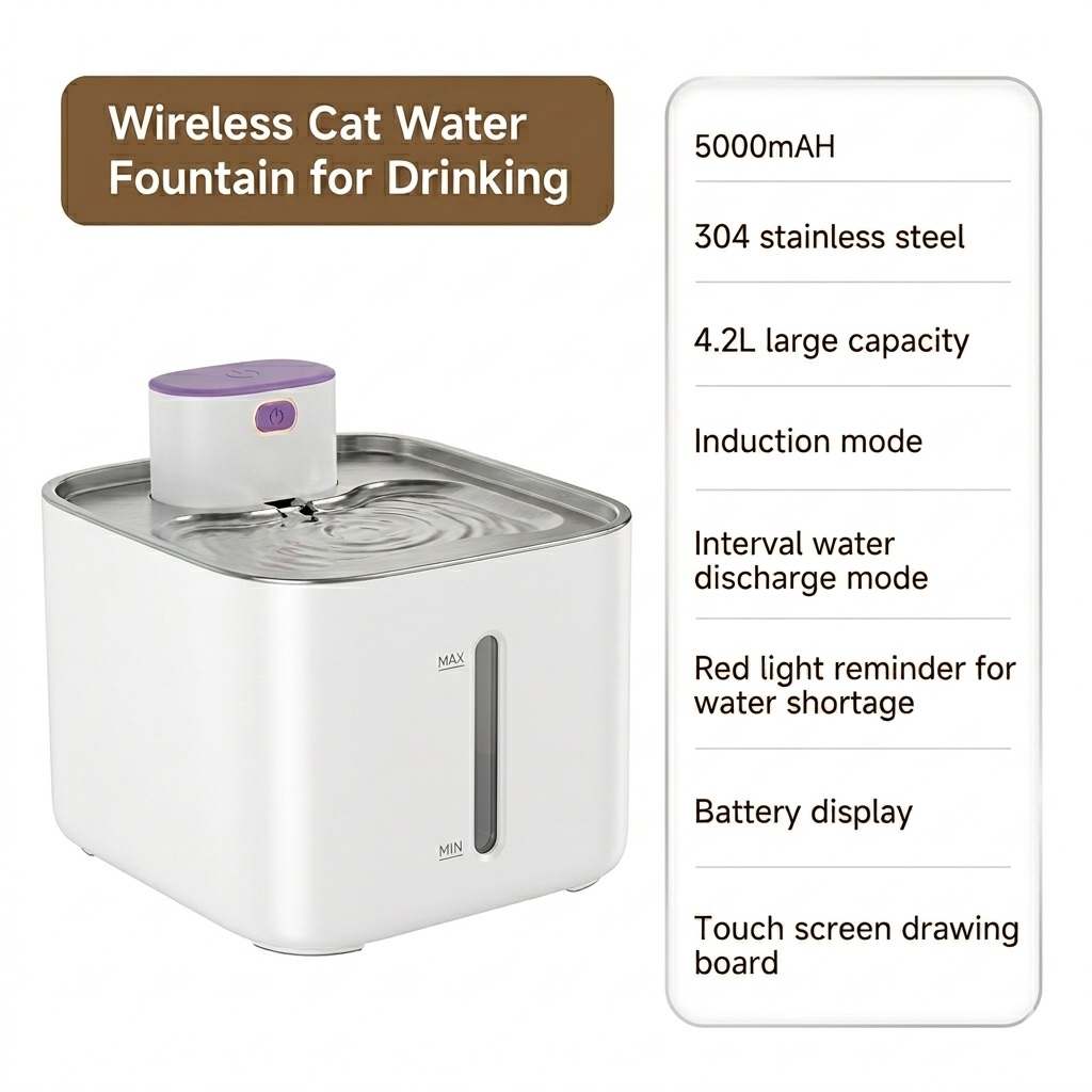 PurePaws™ Cordless Pet Water Fountain