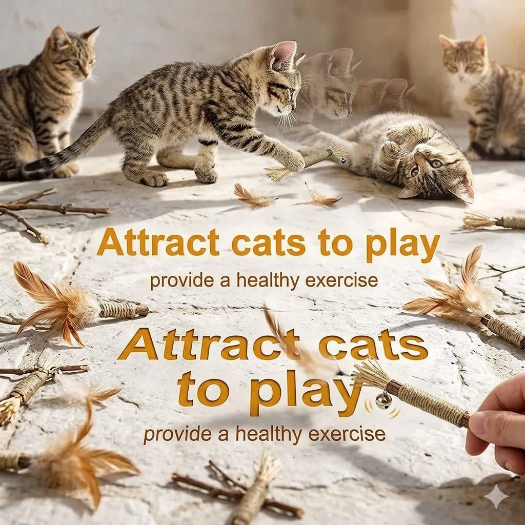 WhiskerStick™ Natural Cat Toothbrush Toy