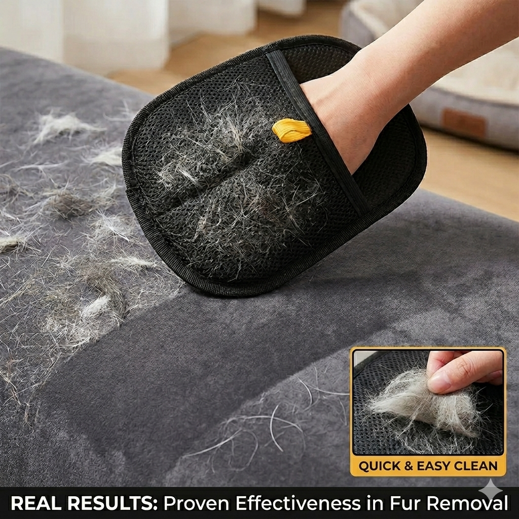 FurSwipe™ 2‑in‑1 Pet Hair Removal Glove