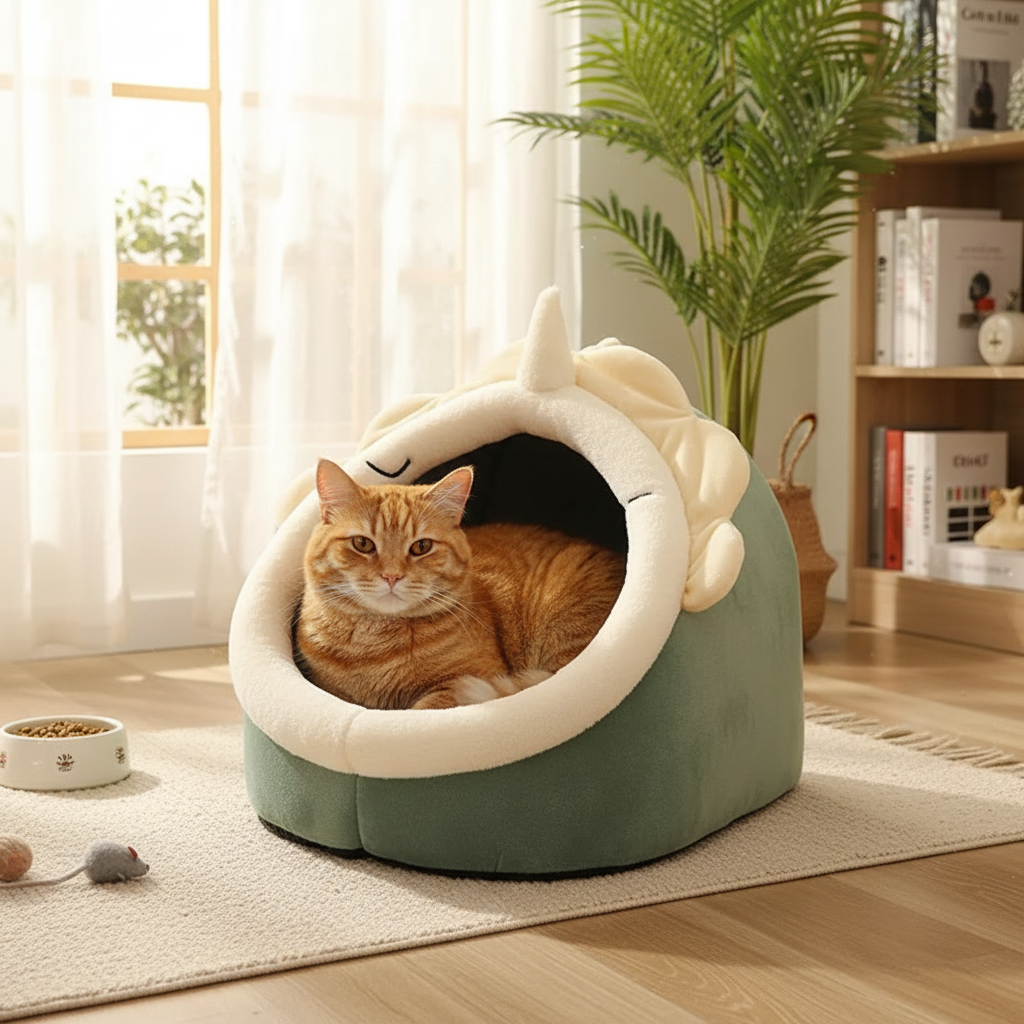 CozyWhisker Cave Bed