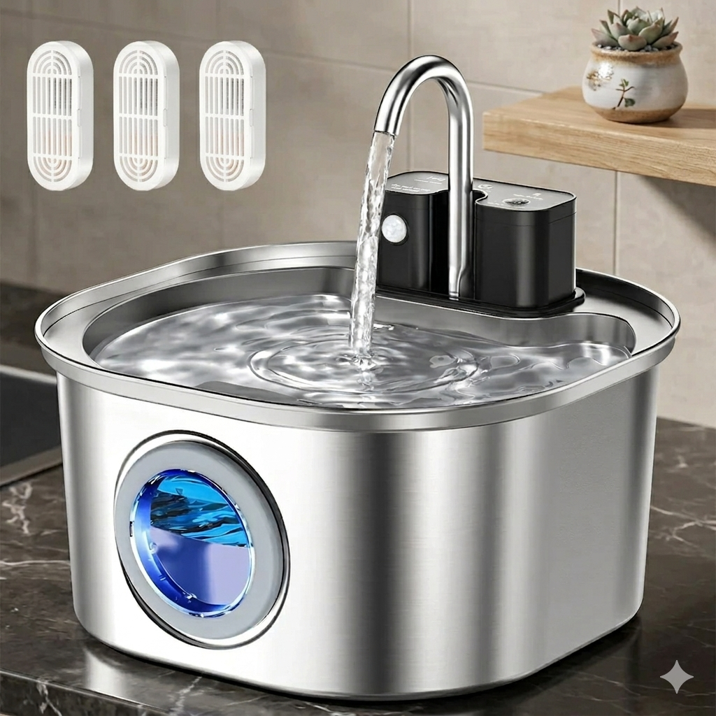 The HydraPure™ Stainless Smart Fountain