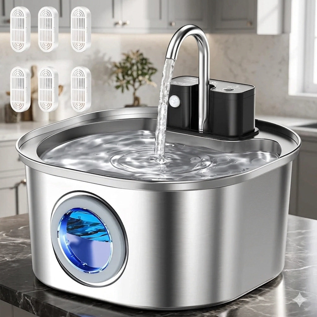 The HydraPure™ Stainless Smart Fountain