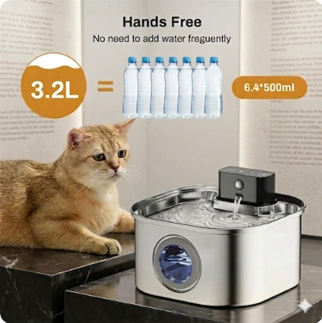 The HydraPure™ Stainless Smart Fountain