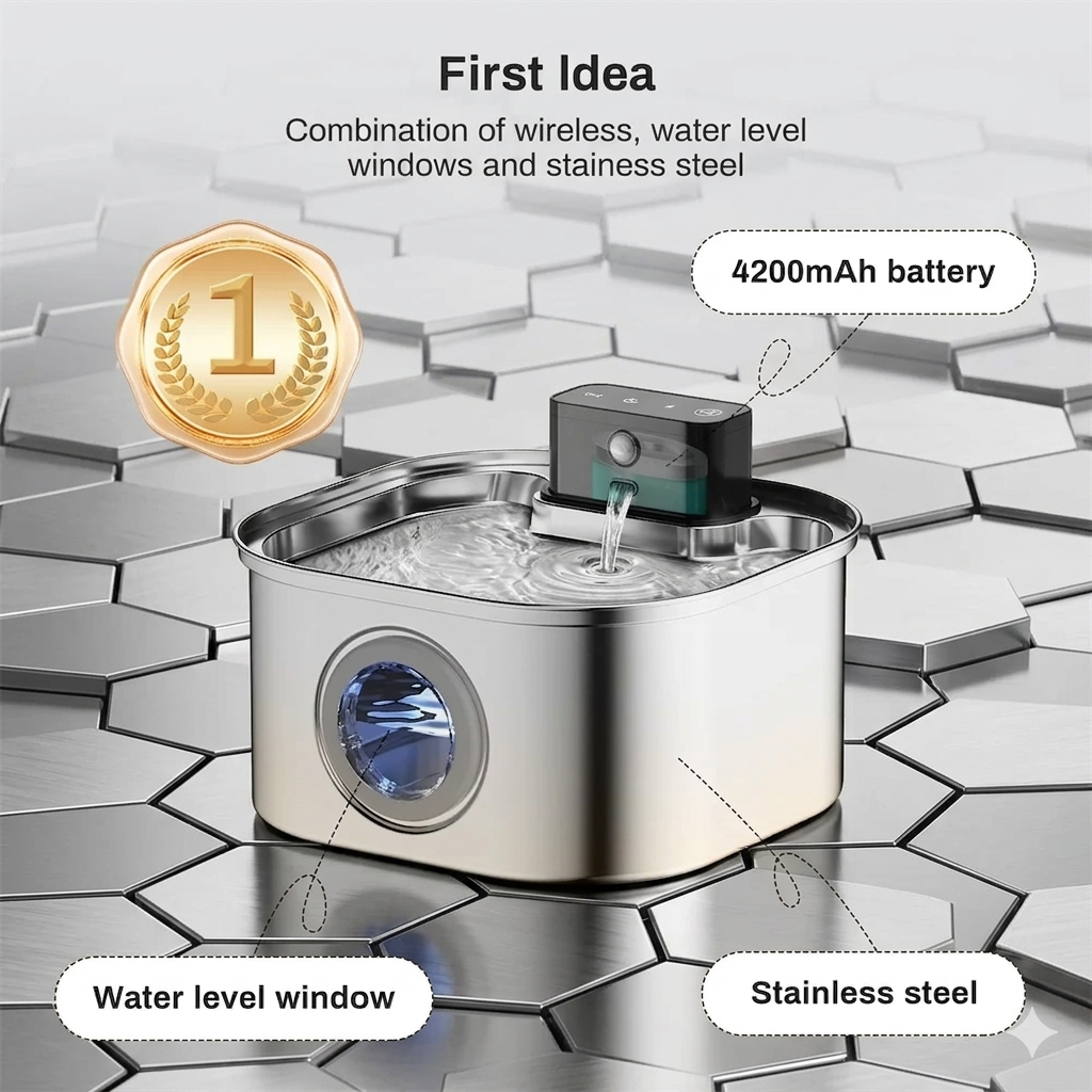 The HydraPure™ Stainless Smart Fountain