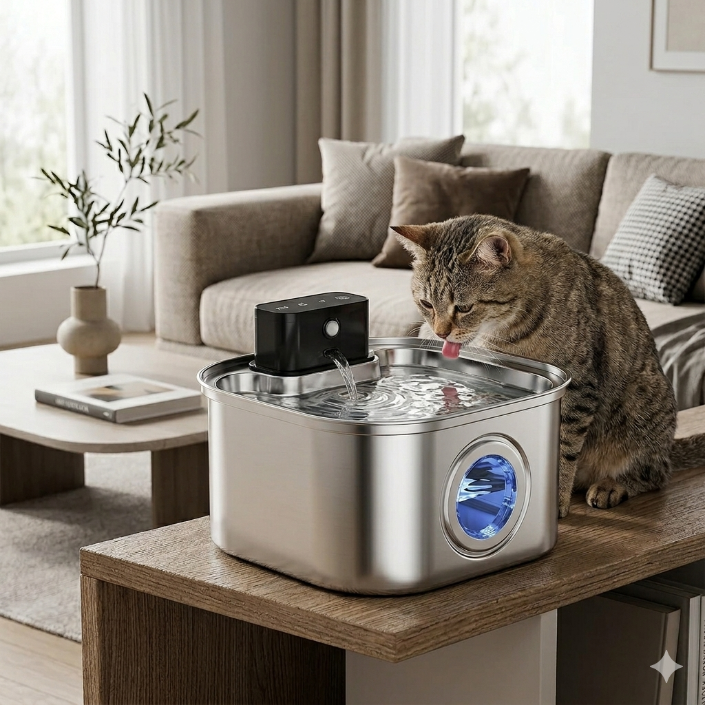The HydraPure™ Stainless Smart Fountain