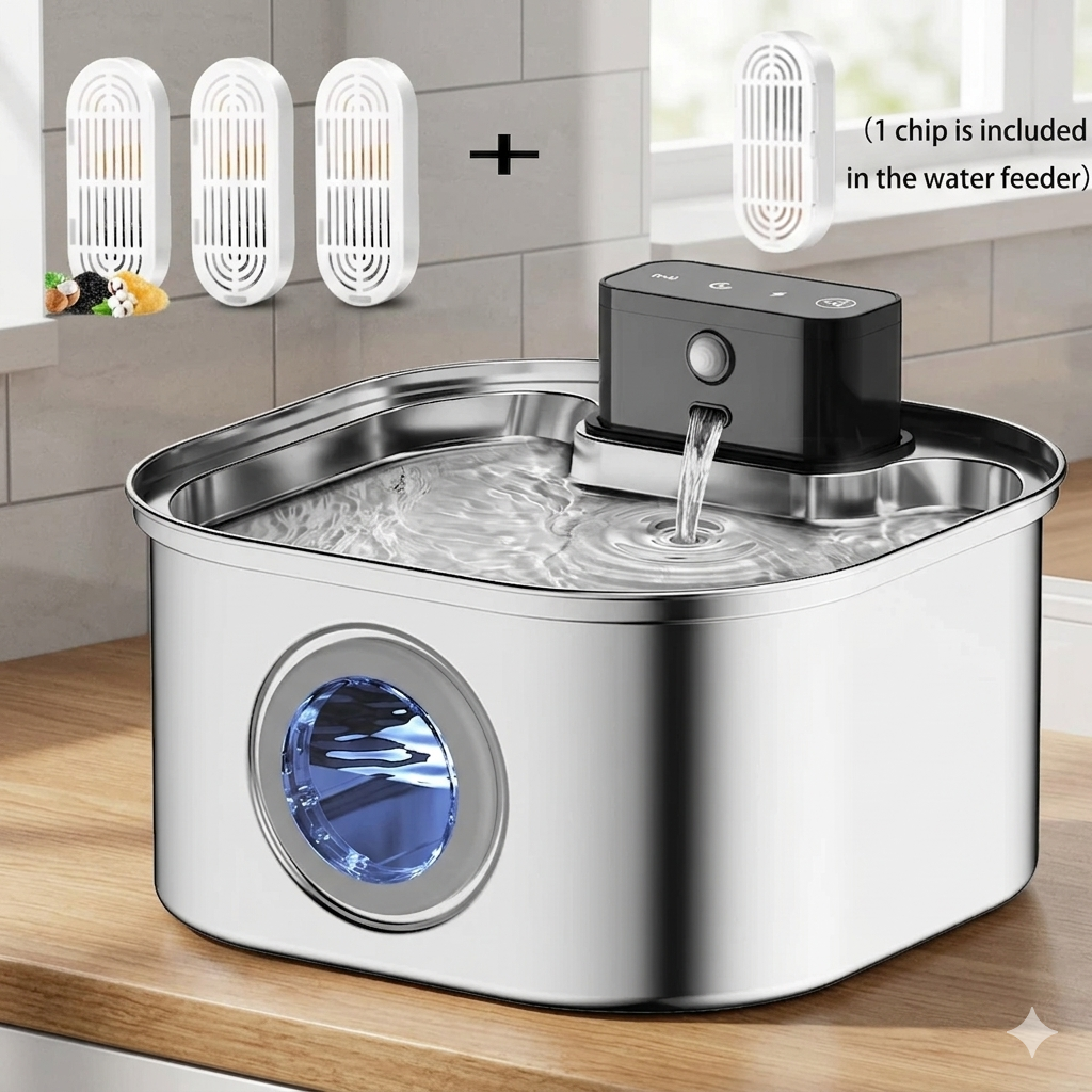 The HydraPure™ Stainless Smart Fountain