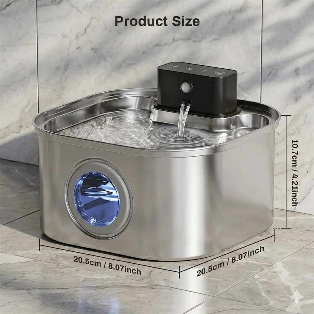 The HydraPure™ Stainless Smart Fountain