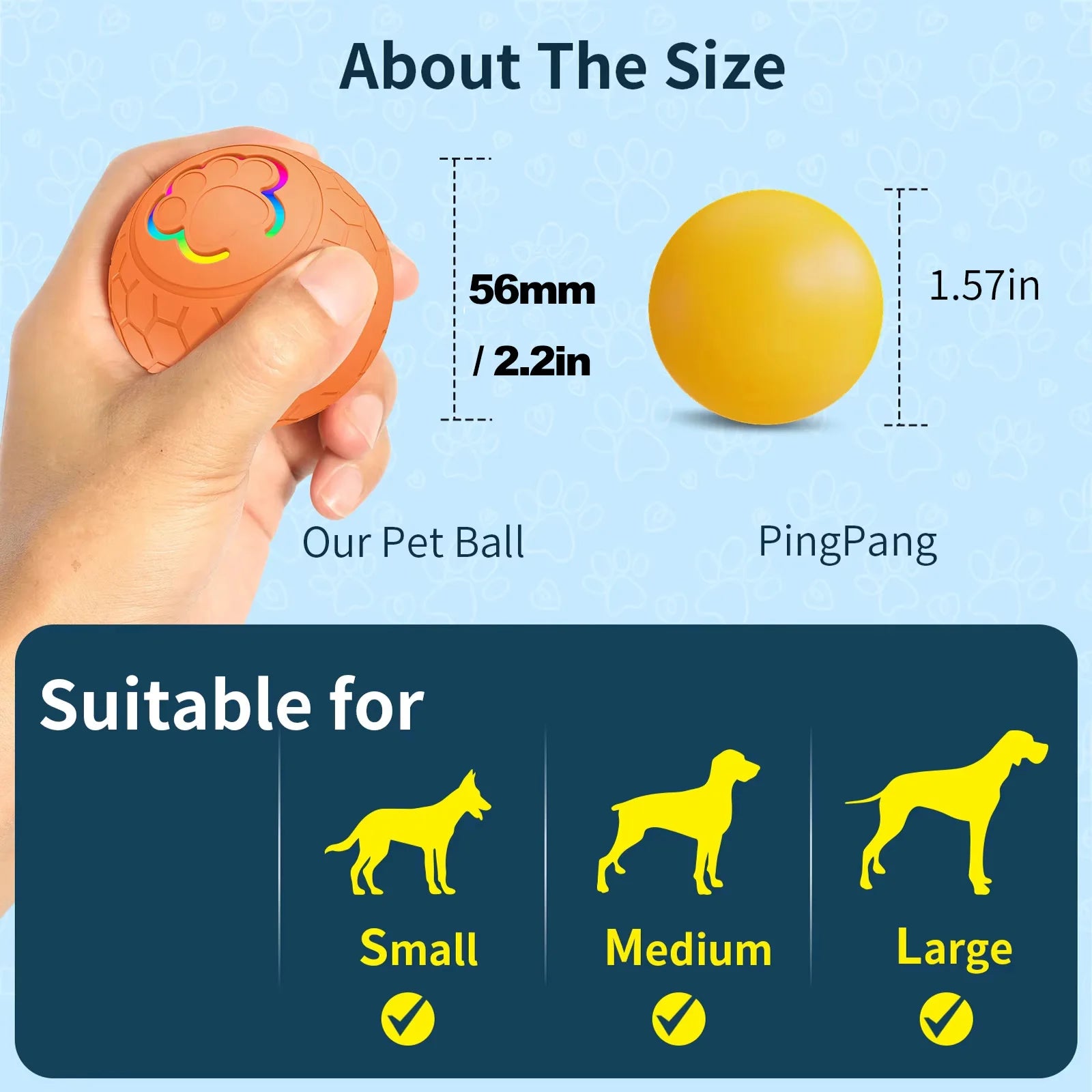 PawGlow Motion Ball