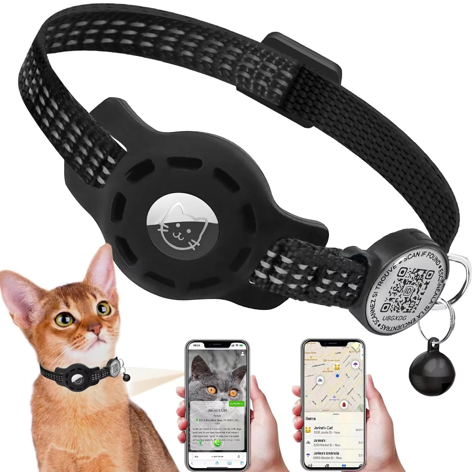 PawTrack™ Safety Cat Collar for AirTag