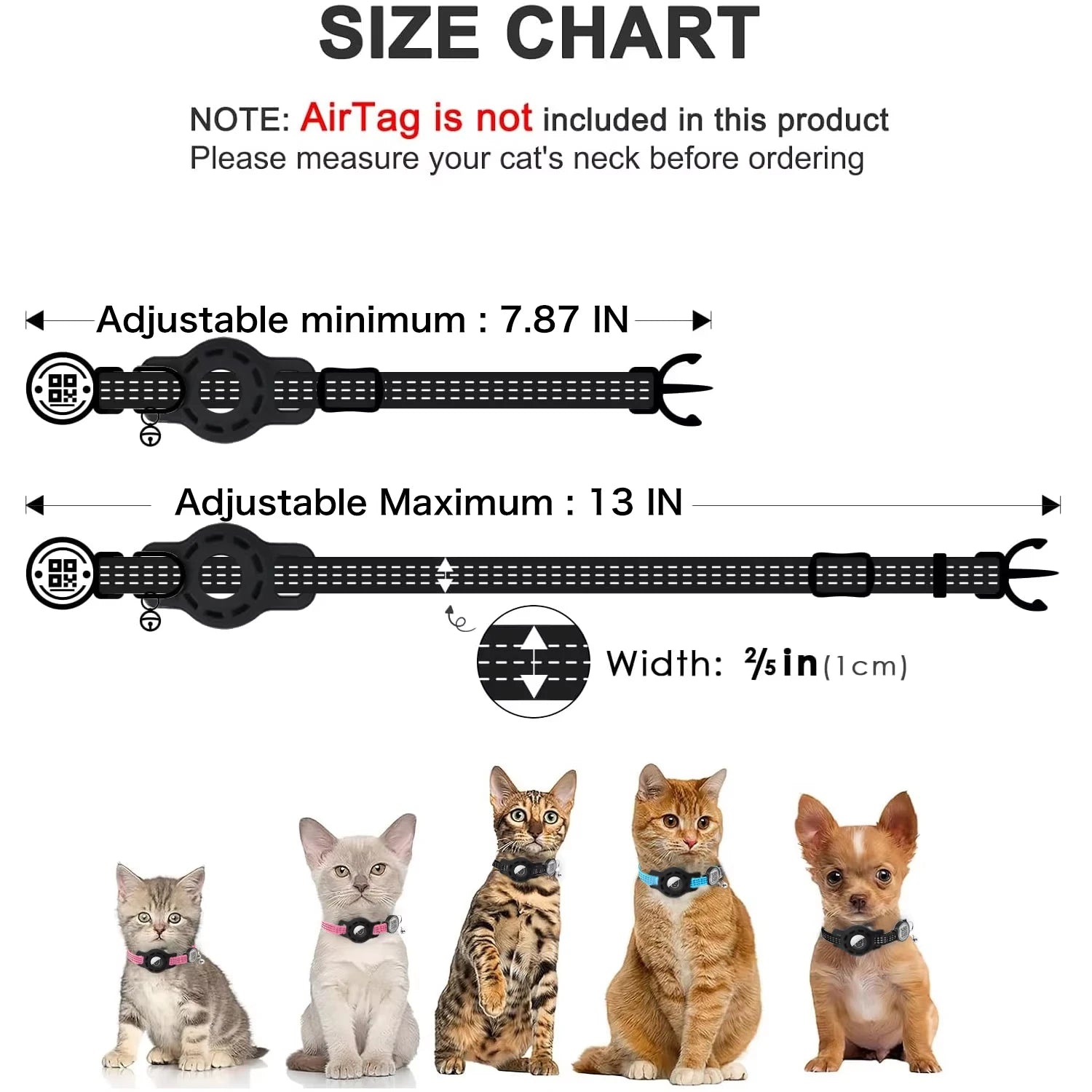 PawTrack™ Safety Cat Collar for AirTag