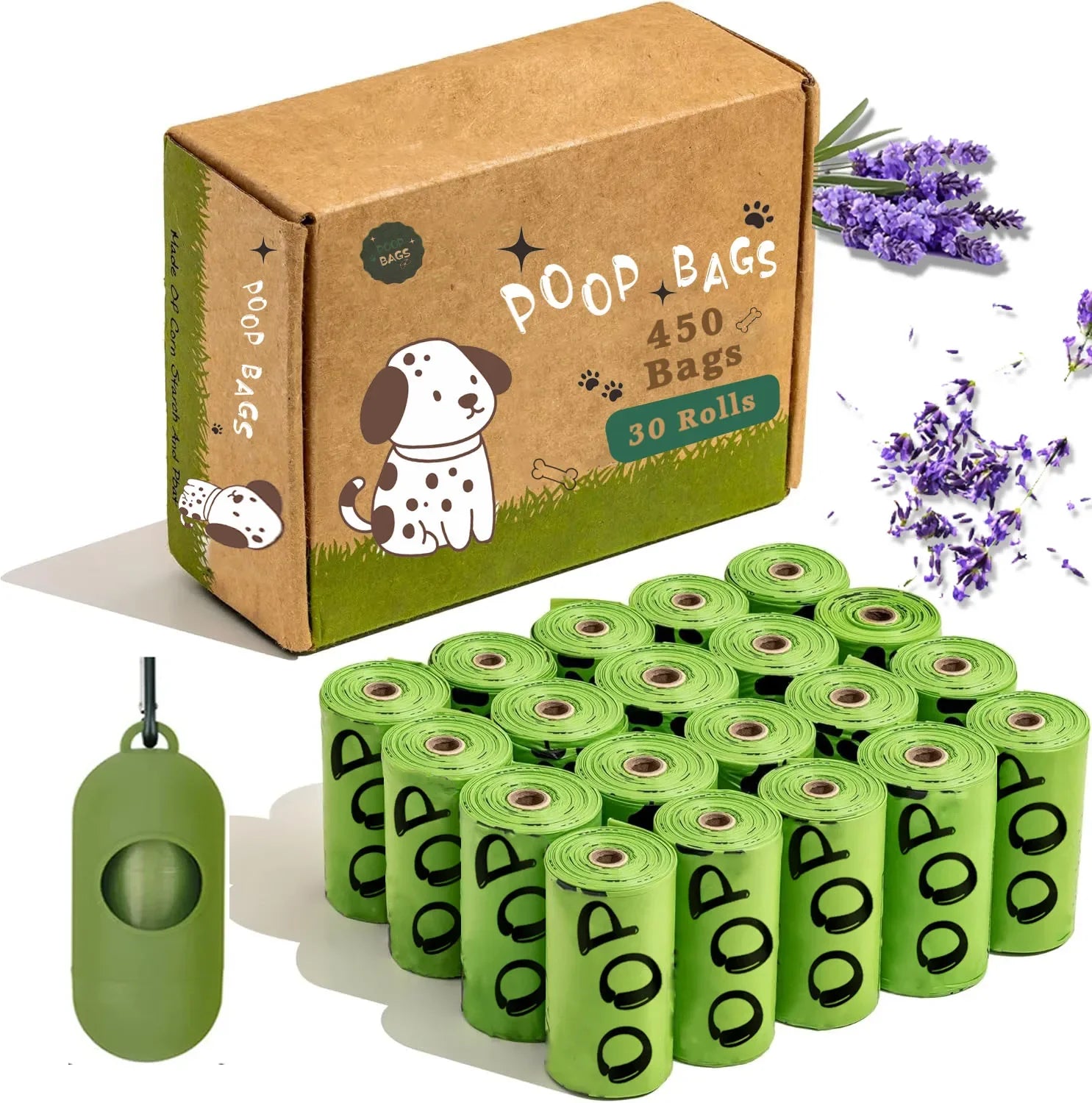 EcoPaw™ Lavender Scented Dog Poop Bags
